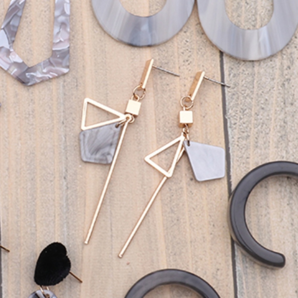 📐📏 Geometric Shape Earrings